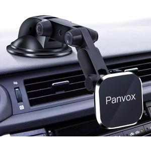 Magnetic Phone Car Mount, Universal Dashboard Windshield Car Phone Mount Holder with Upgraded 3.2" Suction Cup,8 Strong Magnets Compatible with iPhone 11 Pro X XS Max XR Galaxy Note10 S10 (B)
