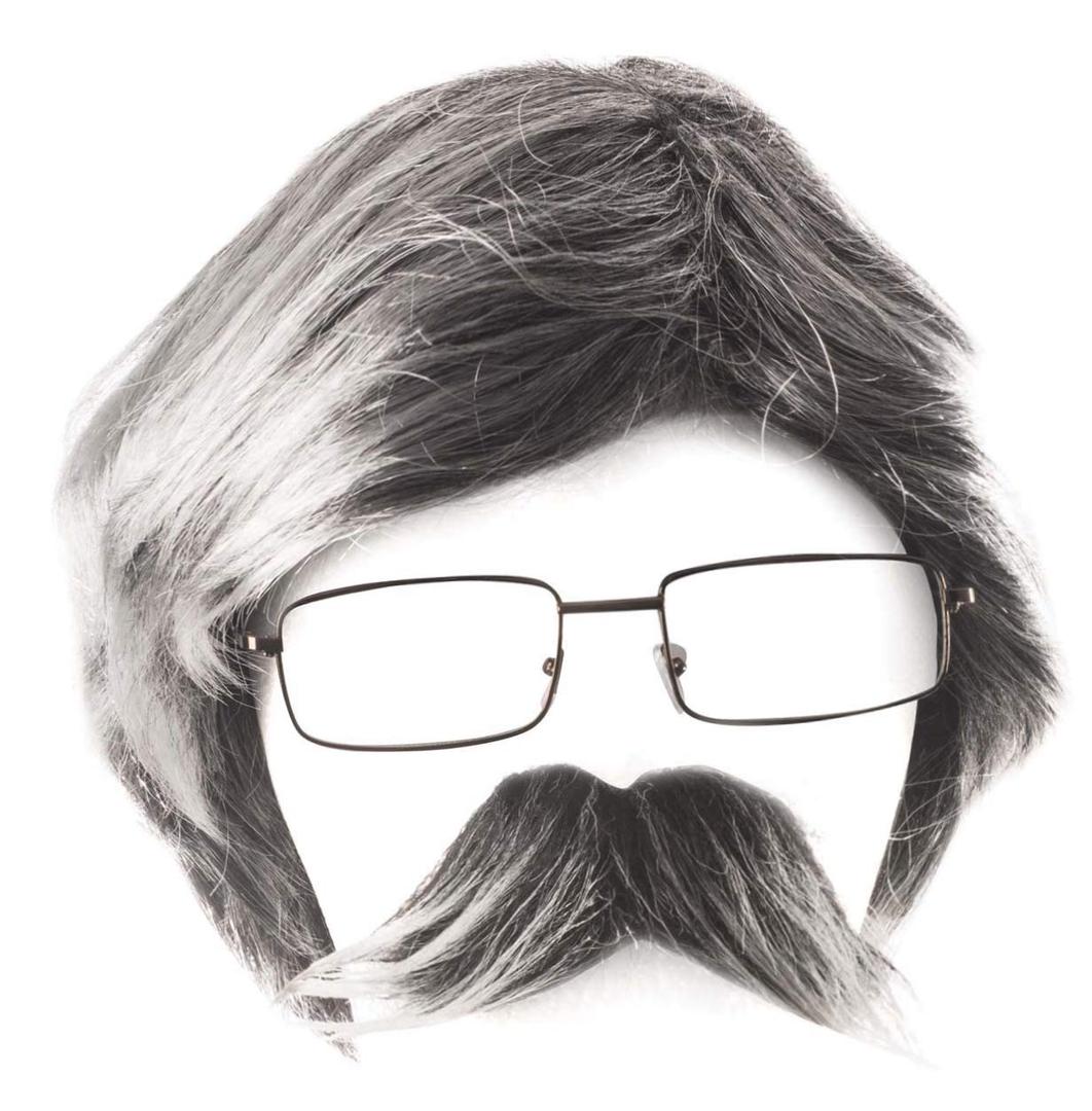 Tigerdoe Old Man Wig Costume - 3 Pc Set - Dress Up Set - Grey Wig, Mustache, Glasses - Grandpa Costume Accessories