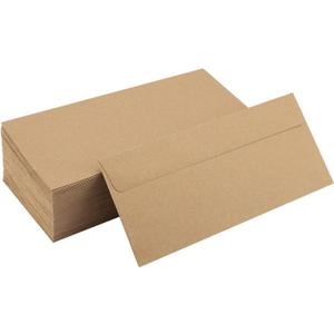 100 Pack #10 Business Envelopes 4-1/8 x 9-1/2 in Mailing Kraft Envelopes for Office, Business Letterhead, Invoices, letters, Secure Mailing, Unique Invitations & Announcements - 100% Recycled