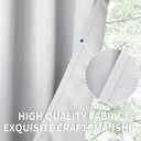 BGment Extra Long Doorway Room Darkening Curtains for Living Room, Privacy Sliding Door Bathroom Blackout Room Divider Curtains for Bedroom, Greyish White, Single Window Panels, W 52 x L 120 Inch