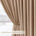Pinch Pleated Taupe Velvet Curtains for Living Room Modern Elegant Plush Velvet Luxury Fabric Room Darkening Window Drapes Bedroom Curtain 40x96