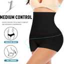 Werena Seamless Shaping Boyshorts Panties for Women Slip Shorts Under Dress Shapewear Shorts Tummy Control Underwear (Black, XXL)