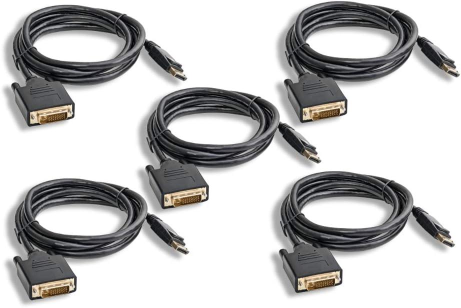 DisplayPort to DVI Cable (ZPK016SI-05) Pack of 5 (6ft)