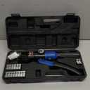 AMZCNC Hand Operated Hydraulic Crimping Tool Hydraulic Cable Lug Crimper 8 US TON 12 AWG to 00 (2/0) Electrical Terminal Cable Wire Tool Kit with 9 Die