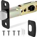 Matte Black 1 Pack Door Lock Parts, Adjustable Door Latch Replacement, Door Lock Replacement Parts, Door Deadlatch Mechanism