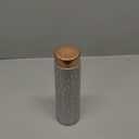 100% COPPER BOTTLE 34oz  Evokes the wave-like designs and copper lid for Healthy Hydration.