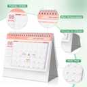 Small Desk Calendar 2026, Small Standing Flip Desk Calendar 2026: July 2025-December 2026, Monthly Planner For Scheduling, Organizing, Home & Office - Purple