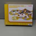 iHaHa Toddlers Construction Race Tracks Toys Gifts for 3-6 Years Old Boys Kids, 2PCS Electric Race Cars & 4 Pcs Construction Trucks, Birthday Gift Toys for Boys 2-6 Years Old above 