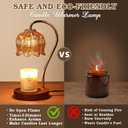 Funistree Flower Candle Warmer Lamp 2 Pack, Candle Lamp with Timer, Mothers Day Birthday Gifts for Women Mom, Lamp Candle Warmer for Jar Candles, Home Decor, 4 Bulbs, Amber