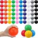 Liliful 36 Pcs Spiky Massage Balls for Feet, Back, Hand Massage Roller Squeeze Balls Plantar Fasciitis Ball Bulk for Foot Hand Trainer Therapy, 10 Colors 3 Inch Multipack