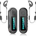 Super Mini Walkie Talkies, Small Clip-On Two Way Radio with LED Screen, Portable Walkie Talkie with Earpieces for Outdoor Sports, Restaurants, Retail Stores, Baseball, Hospital, Biking, Adults, 2 Pack