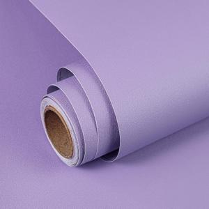 Purple Peel and Stick Wallpaper A Set of 23.6x 236 Matte Purple Self-Adhesive Removable Contact Paper Solid Color Waterproof Vinyl Roll for Cabinets Furniture Renovation Bedroom Wall Covering