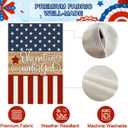 4 x Baccessor Patriotic 4th of July Garden Flag 12.5 x 18 Inch Double Sided Burlap One Nation Under God Memorial Day Independence Day Small Yard Flag Holiday Seasonal Farmhouse Outdoor Outside Decoration