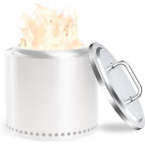 Fire Pit Lid for Solo Stove Bonfire 19.5" Cover -1.0＆ 2.0, with Handle 304 Stainless Steel Round Lid for Solo Stove Accessories and Other 19.5" Outdoor Firepit