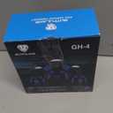 Gaming Headset for PS4, PC, Xbox One, PS5, for Nintendo Switch, Wired Over Ear Headphones with Stereo Surround Sound, Noise-Cancelling Microphone, LED Lights for Kids Adults, Black Blue