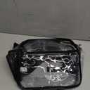 Paxiland Clear Backpack Stadium Approved 12×12×6 with Reinforced and Wider Shoulder Straps, Small Clear Bag for Schools, Concerts, Work, Festivals and Sporting Events - Black