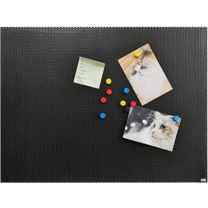 JILoffice Bulletin Board, Magnetic Board 24 x 18 Inch, Great Wall Mounting Board with 40 Magnets, Decorative Board for Photos and Messages (Black)