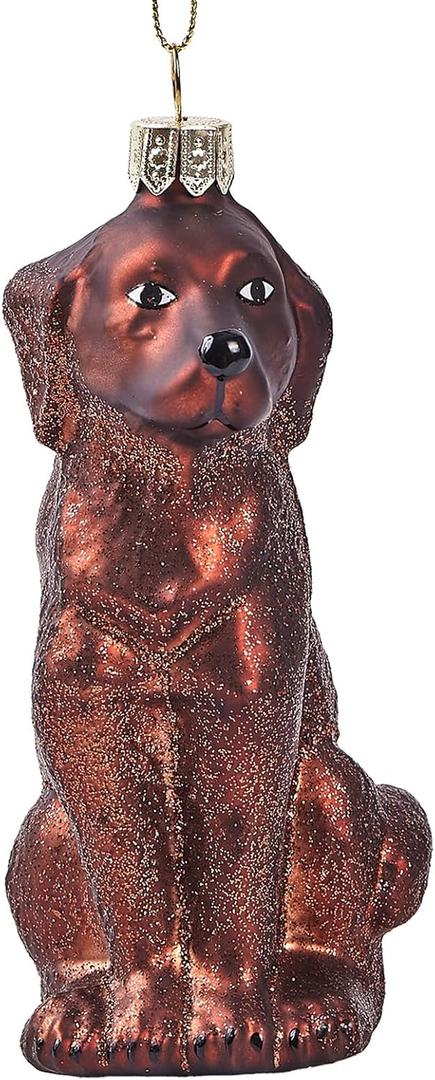 2 x Funny Hanging Christmas Ornaments 2025 - Dog Friend Glass Blown Cute Tree Decorations, 3D Animal Premium Decorative Holiday Decor for Xmas Home Outdoor Window Centerpiece