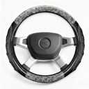 Heavy Duty Truck Steering Wheel Cover 17.5-18 Inch, Carbon Fiber with Anti-Slip Grip, X-Large Wheel Protector for Commercial Semi-Trucks, Buses and RVs (Gray/Black)