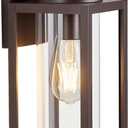 MICSIU Oil Rubbed Bronze 13 Inch Exterior Light Fixture, Waterproof Outdoor Wall Sconce Lights, Clear Glass Outside Light for House, Garage, Patio, Garden