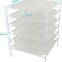 6 Layer Sweater Drying Rack Mesh Foldable,Stackable,White