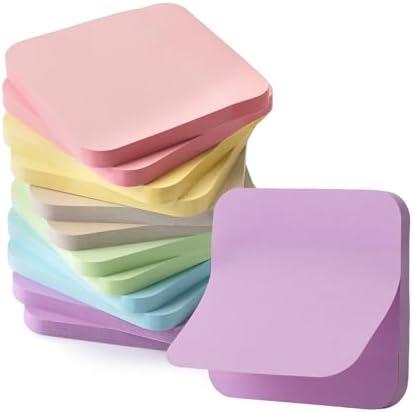 Mr. Pen- Sticky Note Set, 6 Pads, 720 Sheets, 2.8" x 2.8", 6 Pastel Color, Round Corner Colored Sticky Notes, Colorful Sticky Note, Sticky Pads, Colorful Sticky Notes, Stick Notes, Sticky Note Pad