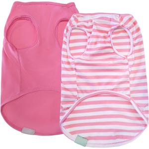 Dog Shirts for Small Dogs Boy Girl 2 Pack Stretchy Lightweight Spring Calm Puppy Clothes Breathable Tshirts for Medium Dogs Pink Size Small for Easter