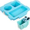 Half Topper Tray Accessories for Bogg Bag X-Large, Waterproof EVA Phone Holder & Top Cup Holder Fit for Stanley Cup 40oz - Organizer & Tray Topper for Bogg Bag (Blue)