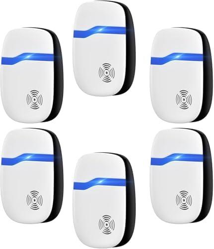 Ultrasonic Pest Indoor Repeller - Silent Home Plug-in Device (6 Pack)