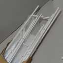 Over The Washer and Dryer Storage Shelf, 3 Tier Laundry Room Metal Drying Rack with Towels Hangers, Space Saver Organizer for Hanging Clothes and Towels (Metal White SL2)