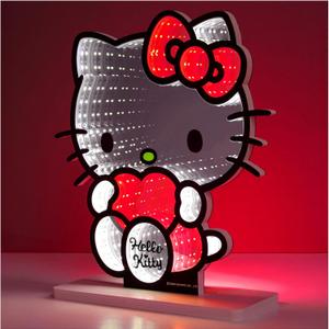 Get Trend Hello Kitty Sanrio 3D LED Light, Infinity Mirror Effect, USB Night Light, Room Decor, Bedroom Lamp, Kawaii Gifts for Girls Teens Women (Multi Hello Kitty)