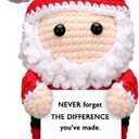 Simgoing Christmas Coworker Gifts Employee Appreciation Gift Christmas Crochet Doll Gift for Coworkers Teacher Boss Nurse Friends(Santa Claus)