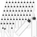 Irenare 100 Pcs 4 oz Plastic Squeeze Bottles Bulk Hair Oil Applicator Bottles Boston Empty Squeeze Condiment Bottle with Twist Top Cap Leak Proof for Liquids Oils Art Crafts Household Kitchen (Clear)
