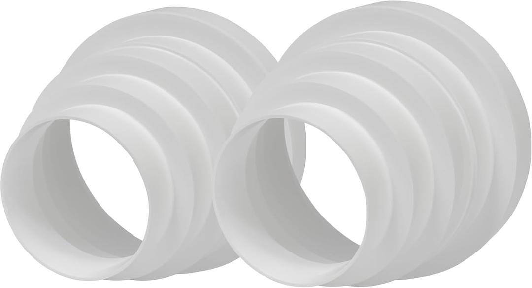 3" up to 6" Inch Pack of 2 Duct Inline Reducer-Increaser - Plastic Universal Connector - Vent Pipe Size Adapter - Air Conditioning, Heating, Cooling - 3 4 5 6 in Ventilation Duct Converter (80-150mm)