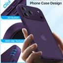 for iPhone 17 Pro Max Case, [Ribbed Non-Slip Sides] [Military-Grade Drop Protection] [Full Camera Protection] Anti-Yellow Soft-Touch Shockproof Slim Phone Case for iPhone 17 Pro Max, Purple