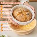 Banneton Sourdough Proofing Basket Kit,10"Round & 11"Oval Proofing Basket with Liners & Covers,Bread Baking Supplies for Home or Professional Sourdough Bakers Baking Tool