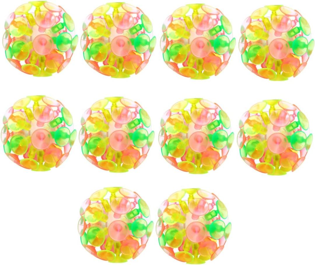 Toyvian Multicolored Kids Suction Cup Balls 2.36 Inch Sticky Sucker Toys for Birthday Parties Classroom Rewards and Stress Relief Fun