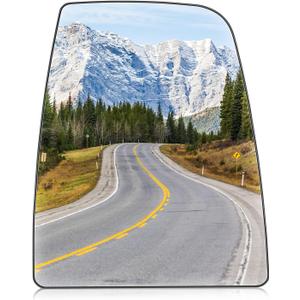 Passenger Right Side Upper Rearview Convex Heated Mirror Glass With Rear Holder Fits for 2015-2022 Ford Transit-150 250 350 HD for CK4Z17K707B CK4Z17K707D