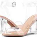 COASIS Women's Chunky Block Heels Open Toe Ankle Strap 3.5 Inch Heeled Sandals (Beige), 7