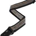 D'Addario Planet Waves 50J04 2-Inch Tubular Webbing with Brown Jaquard Design