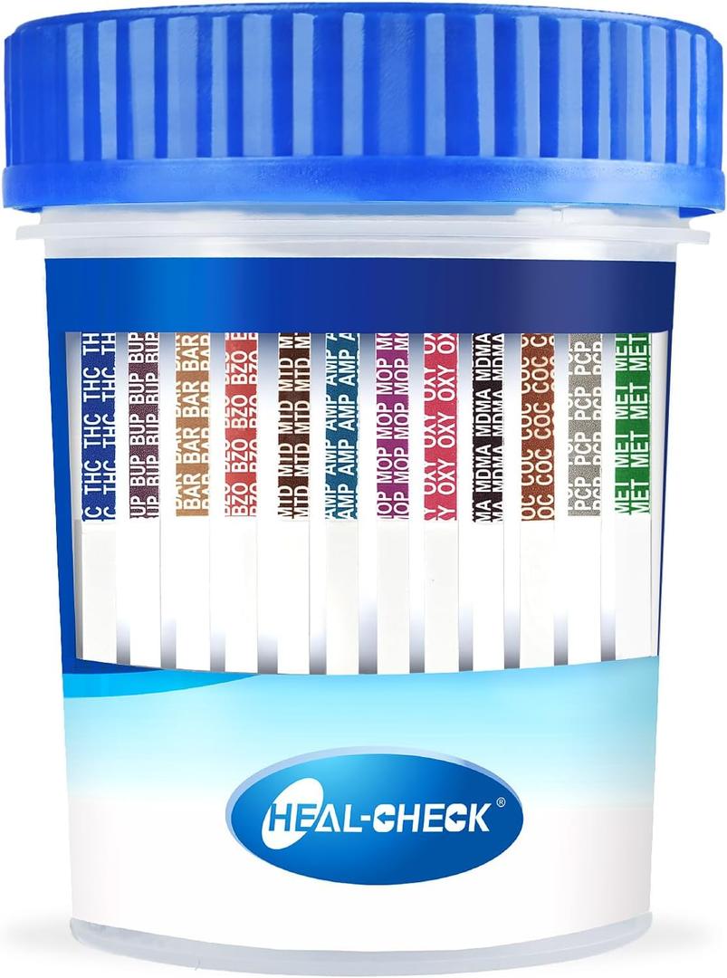 6 Pack Multi Drug Urine Test Cup 12 Panel with Temperature Strip, Testing 12 Different Drugs, Instant Multi Panel Drug Screening Test Kit, BBD: 03/31/2026