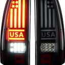 Tresound LED Tail Light for Chevy Silverado 1500 2500 1999-2002, Silverado 1500 2500 HD 2001-2002, GMC Sierra 1500 2500 1999-2003, Sierra 1500 2500 HD 2001-2003, Only fit Fleetside bed type