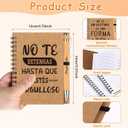 32Pcs Spanish Inspirational Spiral Notebook with Bamboo Pens Motivational Mini Notepads Regalos En EspañOl Journal Inspirational Gifts Bulk for Employee Teacher Appreciation Team Office