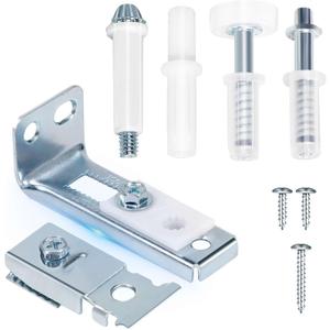 Bifold Door Hardware Repair Kit for 7/8" to 1" Sliding Door Track, Bifold Closet Door Hardware Kit Include Top & Bottom Bracket, Guide Wheel and Pivot, Folding Door Hardware Replacement (Pack of 1)