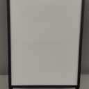 T-SIGN Outdoor A-Frame Sidewalk Sign 22x28 Inch Sandwich Board, Black Coated Steel Metal Double-Sided, Heavy Duty Slide-in Folding Frame Sign Holder, 2 Corrugated Plastic Poster Boards, Display Stand