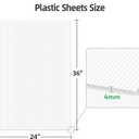 Plastic Sheets 24" x 36", 4mm Blank Yard Lawn Signs, 4 Pack Plastic Poster Board, Coroplast Sheets for Garage Yard Sale Sign, A-Frame, Warnings, Divider, Crafts, Packing