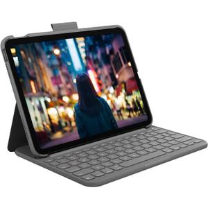 Logitech Slim Folio Keyboard Case for iPad (10th gen & A16) with Integrated Bluetooth Wireless Keyboard