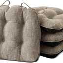 Amazon.com: IPYNBAP Chair Cushions for Dining Chairs Set of 4, Kitchen Chair Cushions, Chair Pads with Ties and Non Slip Backing, Tufted Memory Foam Seat Cushion 4 Pack, 15.5" x 15.5" x 4", Khaki : Home & Kitchen