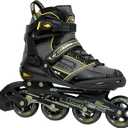 Roller Derby AERIO Q-60 Men's Inline Skates, Black/Yellow, Size 8