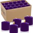 10 Hour Purple Votive Candles for Weddings Party Spa and Emergency, Set of 36 Unscented Bulk Candles for Restaurants and Home Decoration